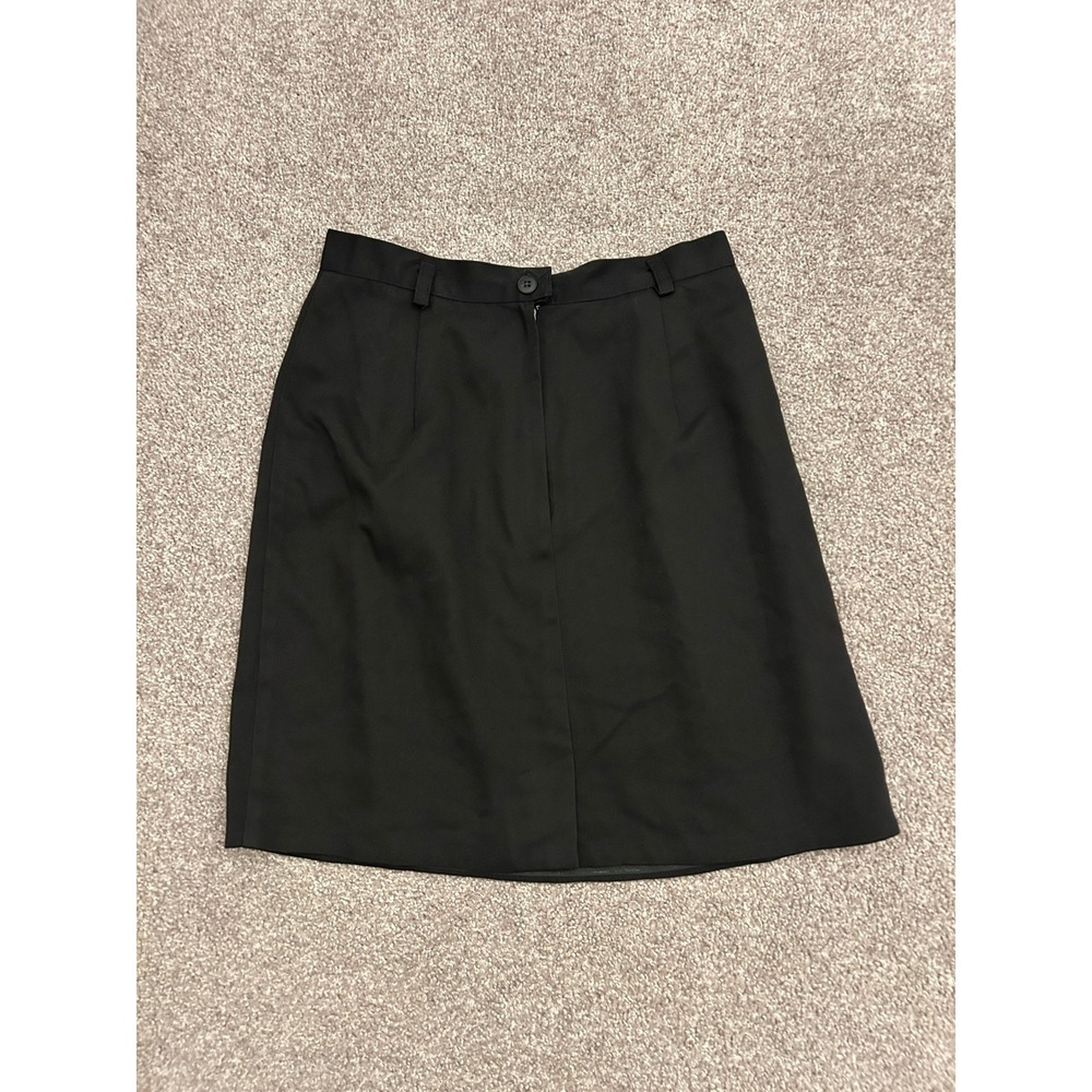 90s Y2K Metro New York Pencil Skirt Womens 28 Black Excellent Tailored Knee VTG